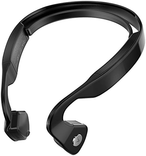 Bone Conduction Headphones Wireless Sport Bone Conduction Bluetooth Headphone Waterproof Sweatproof Open Earphones with Mic for Sport and Gym-(black)