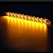 Partsam 15 Inch Amber LED Trailer Turn Signal Light Bar Strip Clear Lens 11 LED for Trailer Truck RV, Cargo Trailer Light Bar, Toy Hauler Light Bar