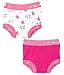 Ez Undeez Toddler Underwear Girls Padded Potty Training Pants Easy Pull Ups (2T, Butterfly-solid Pink)