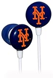 iHip MLF10169NYM MLB New York Mets Printed Ear Buds, Blue/Orange