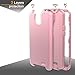 ZTE Maven 3 Case Z835, ZTE Overture 3 Case, ZTE ZFIVE 2 LTE Case, ZTE Prestige 2/Prelude Plus 4G LTE Case AMENQ 3 IN 1 Heavy Duty Shockproof Protection Rubber Silicone Cover for ZTE Phone (Rose Gold)