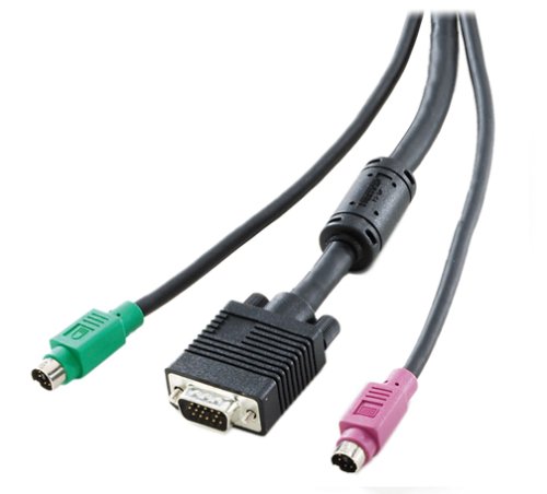 ConnectPRO PS-10P 10ft PS2/HDB-15 Premium Shielded 3-in-1 KVM Cable