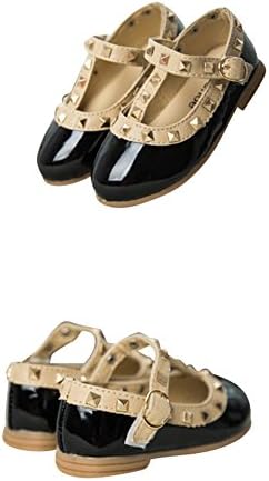 Rock Stud Little Girl's Dress Flat Shoes (29/9, Black)