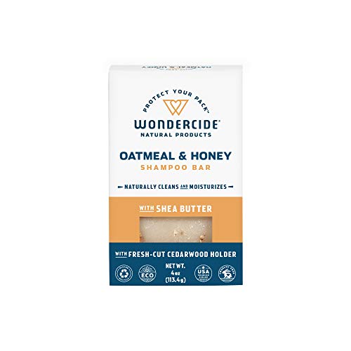 Wondercide Natural Pet Shampoo Bar for Dogs & Cats - Oatmeal & Honey 4oz Bar