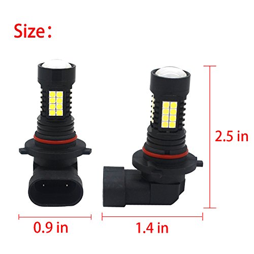 Viesyled 9006 HB4 LED Fog Light Bulbs or DRL Super Bright 1200LM 3030 36-SMD 6000K White Projection