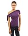 PattyBoutik Women's Tied One Shoulder Short Sleeve Top
