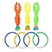 UNGLINGA Diving Swimming Pool Toys Set Underwater Toy Rings Torpedo Bandits Diving Sticks Pirate Treasures Diving Dolphins Seaweed for Kids Boys Girls