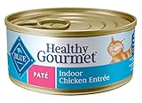 Blue Buffalo Healthy Gourmet Natural Adult Pate Wet Cat Food, Indoor Chicken 5.5-oz cans (Pack of 24)