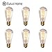 Eurus Home ST64 60W Vintage Antique Edison Style Incandescent Clear Glass Light Lamp Bulb (6 Pack)