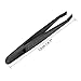 uxcell Black Plastic Slant Flat Tip Anti-static Tweezers 4.7 Inch Length 1pcs