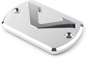 GZYF Motorcycle Front Brake Fluid Reservoir Cover Compatible with Yamaha V-Star XVS650 1998-2016, XVS950 2009-2017, XVS1100 1999-2009, XVS1300 2007-2009, Chrome