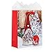 12 Pack Christmas Gift Bags - Includes White Tissue Paper - Premium Quality for Gift Wrap (Christmas Gnomes 12 Pack)