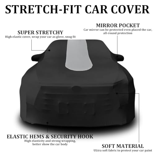 WinPower Interior Car Cover Complete 5.10-5.40M SUV Breathable Stretchable Elasticity Protection Anti-Dust Anti-Scratch for Garage Car Exhibition, 1 Piece