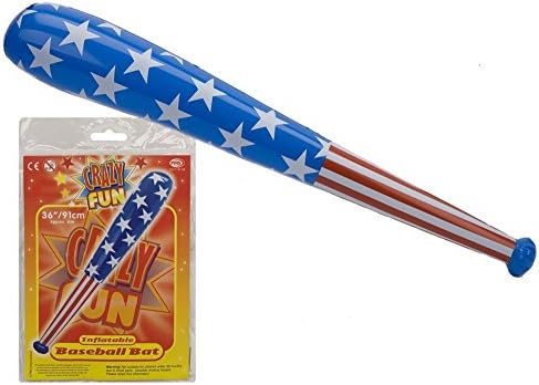 Baseball Bat 36" Inflatable Blow Up Stars Stripes Beach Party Fancy Dress USA