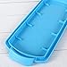 FEOOWV Portable Plastic Rectangular Loaf Bread Box with Transparent Lid, Bread Keeper for Carrying and Storing Loaf Cakes,Banana Bread,Pumpkin Bread,Quick Breads (Blue)