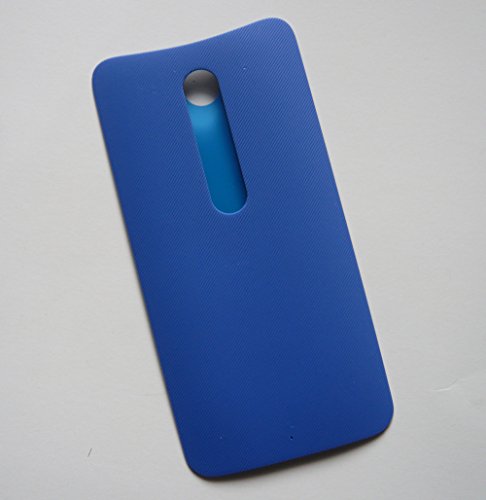 Blue Building DIY Yourself Back Rear Housing Battery Door Cover Panel + Adhesive Glue Tape For Moto X Style (Moto X Pure Edition)