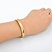 Areke Stainless Steel Cuff Bracelets for Women Girls High Polished Bracelet Bangle Color Gold+Rose Gold+Silver