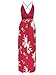 BerryGo Women's Boho Backless Floral Beach Dress Sexy Split Maxi Dress