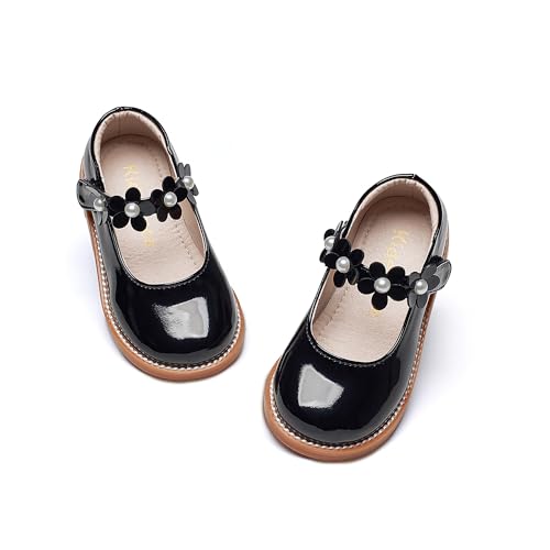 Kiderence Toddler Girl Mary Jane School Uniform Dress Shoes Black 9M at Amazon