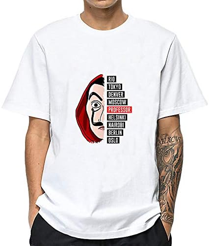 Funny Design La Casa De Papel T Shirt Money Heist Tees TV Series Casual Tshirts