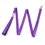 Dog Leash 2 Handles Extra Long 6ft Lead-Heavy Duty - Double Handle Greater and Control Safety Training-Perfect for Large Dog or Medium Dog (Purple)