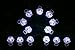 Midafon White LED Rings - 24 Pack Light Up Flashing Plastic Diamond Kids Play Rings