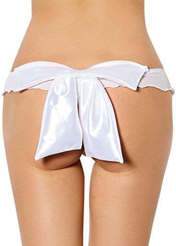 Design Mesh Big Bow Ruffled Thongs G Strings Underwear Plus Size Sexy Panties