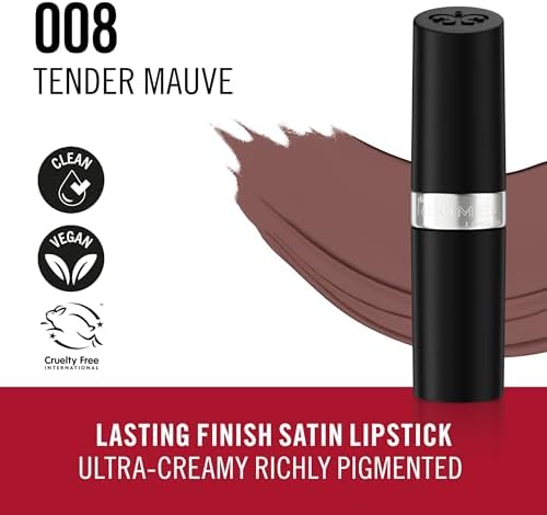 Lasting, Barra de Labios Tono 8 (Dusty Rose), 4 g