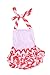 DQdq Baby Girls' Wave Striped Print Ruffles Romper Summer Dress