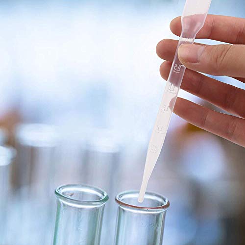 FINGOOO 25PCS Plastic Transfer Pipettes Disposable Plastic Transfer Pipettes Makeup Tool with Essential Oils Dropper for Lab and Makeup