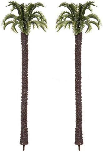 YOTE Diorama Tree Palm set of 2 Dollhouse Miniature Fairy Garden,Crafts DA 3700-27