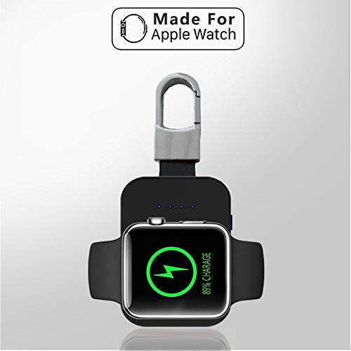Newest Mini Portable Keychain Power Bank Magnetic 950mAh Charger for Apple Watch Wireless Chargerï¼ŒTravel Pockets Charger Cable Power Bank Compatible with Apple Watch iWatch Series 1 2 3 4