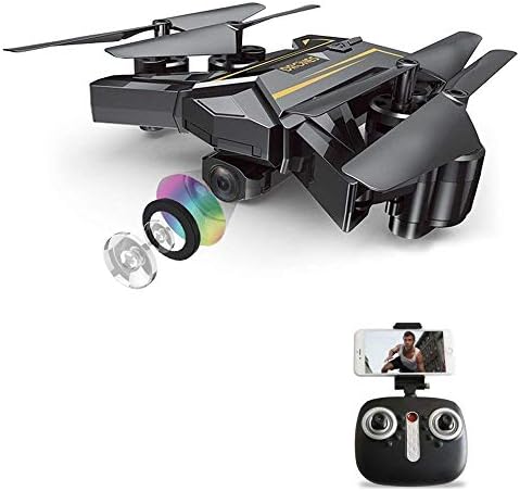 SGOTA RC Drone Foldable FPV VR Wi-Fi RC Quadcopter 2.4Ghz 6-Axis Gyro Remote Control Drone with 720P HD 2mp Camera Drone, Black