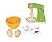 Hape - Playfully Delicious - Mighty Mixer Wooden Play Kitchen Set with BONUS Play Eggs