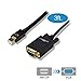 gofanco Mini DisplayPort to VGA Adapter Cable 3 Feet Gold Plated Mini DP to VGA Cable Thunderbolt 2 Compatible for Apple MacBook, Surface Pro, Chromebook and Laptops with Mini DisplayPort (mDPVGA3F)