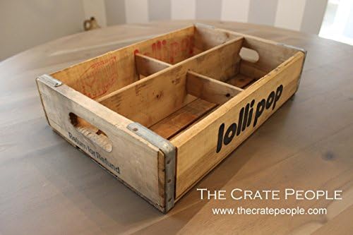 Vintage Lollipop Soda Crates with dividers -- Vintage Soda Crates