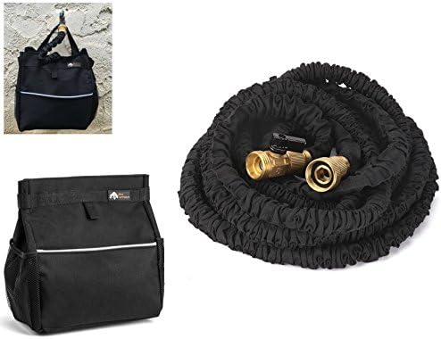 Expandable Garden Hose, Extends up to 75 Feet | Built Tough with Triple Layer Latex Core & Solid Brass Fittings | Flexible Hose with Bonus Hanging Storage Bag - Garden Hose by Rhino Tuff Products