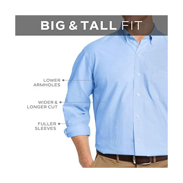 IZOD Men's Big and Tall Stratton Long Sleeve Button Down Plaid Flannel Shirt - Image 4