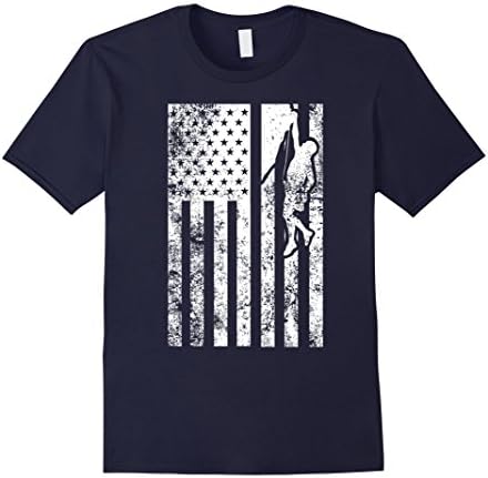 Men's Rock Climbing T shirt - Rock Climbing Flag Shirt XL Navy