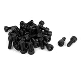 uxcell M5 x 12mm 12.9 Alloy Steel Hex Socket Head Cap Screws Bolt Black 50pcs