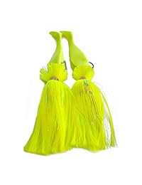 Agua Azul Candy   Dulce de pescado de roca, 10 oz y 6 oz de Mojo Lure Cargado con 9 Inch Swimbait Shad or tandem paracaídas Rigged & Ready (Chartreuse)