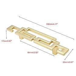 Semetall 4.2" Drawer Pulls, Modern Gold Cabinet