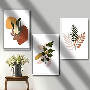 3 Piece Framed Canvas Wall Art for Living Room, Bedroom Abstract Style Canvas Prints for Modern Home Decoration Ready to Hang - 16"x24"x3 Panels