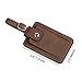 ONLVAN Executive Leather Luggage Tag with Snap Closure (Brown)