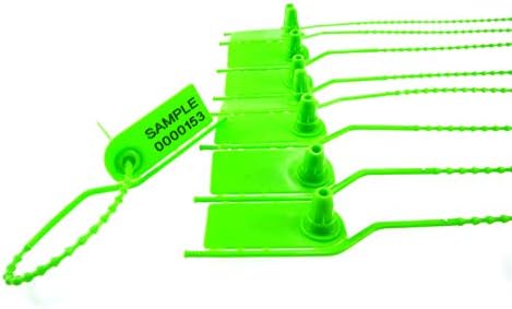 YAFENG Plastic Security Seal Pull Tight Seal Tear Off Plastic Tamper Proof Strap Seal for Extinguisher (Green)