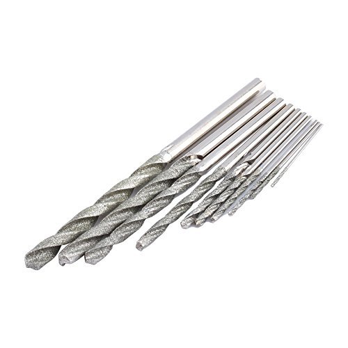 10Pcs DMD Diamond Tipped Drill Bit Set Twist Drill Bits For Glass Tile