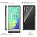 Eonfine Galaxy Note 10+ Plus Case,Built-in Screen Protector Heavy Duty Shockproof Rugged Cover for Samsung Galaxy Note 10+ Plus/Note 10 Plus 5G (Black+Clear)(Fingerprint Unlock with Fingerprint Film)