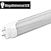 MegaUniversal - Brightest 18W 4-Feet T8 LED Tube Lights, Frosted Cover, 60W Fluorescent Tube Replacement (1-Pack, Cool White)