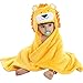 Baby Hooded Bathrobe Animal Bathrobe Fleece Blanket (Lion)