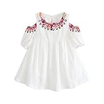 Mosunx Kids Baby Girls Printing Strapless Pageant Princess Tutu Dresses (6-7T, White)